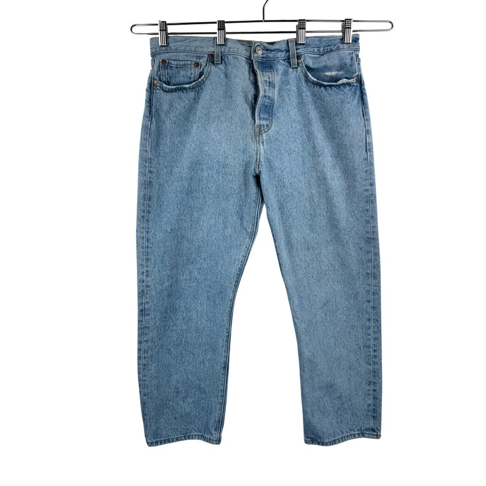 Levis Premium Wedgie Straight button fly jeans crop 90s sz 32